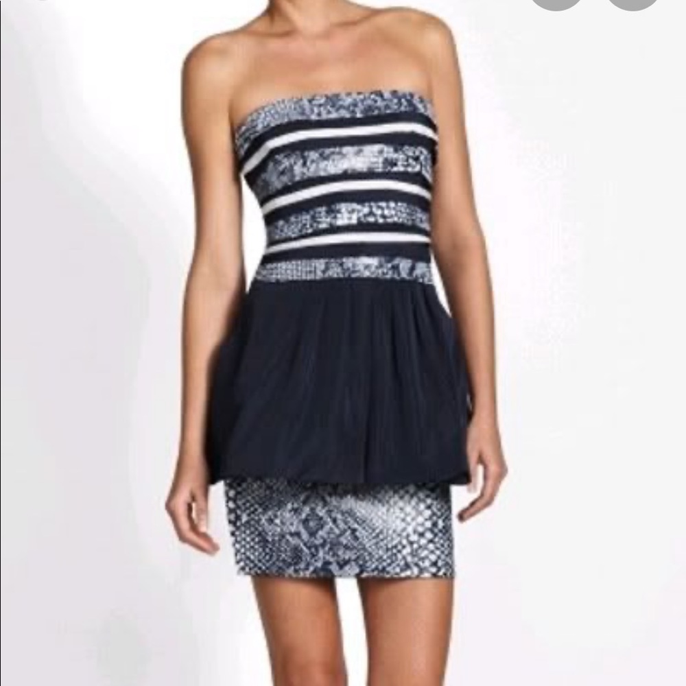 BCBG peplum cocktail dress